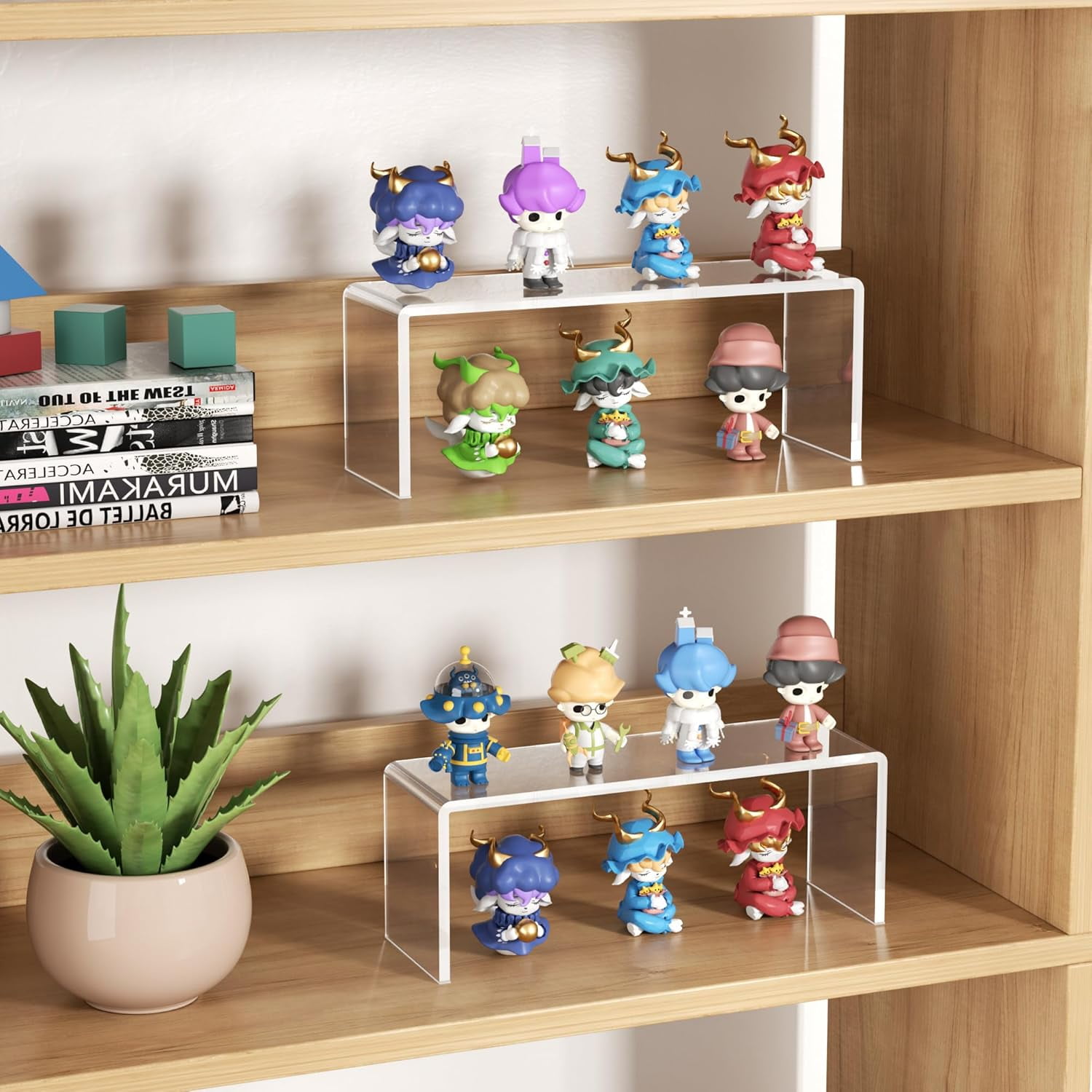 12 Pack Large Acrylic Risers Display Stands, Shelf for Perfume Cupcake ...
