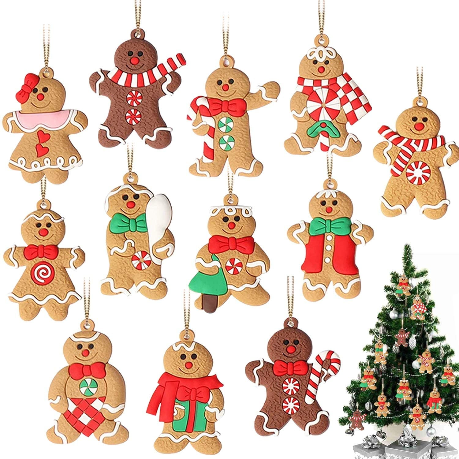 Christmas Gingerbread Ornaments Printables