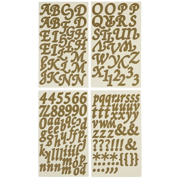 Recollections Large Golden Girl Alphabet Stickers, 12 Pack
