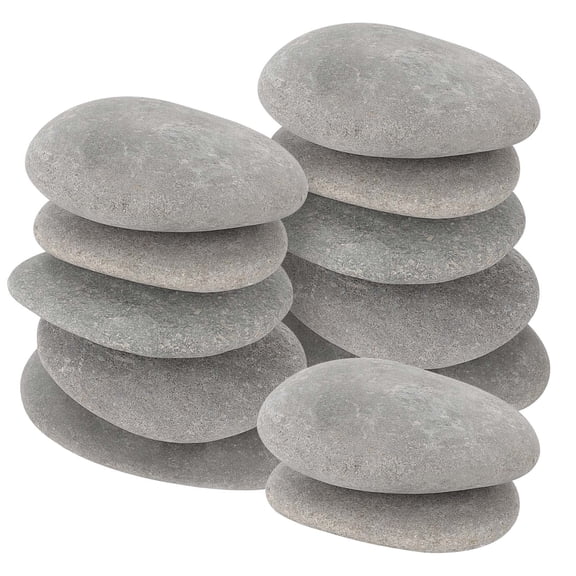 12 Pack Large Natural Painting Rocks 3-4 Inch Flat Smooth Stones for Arts Home Decor DIY Projects
