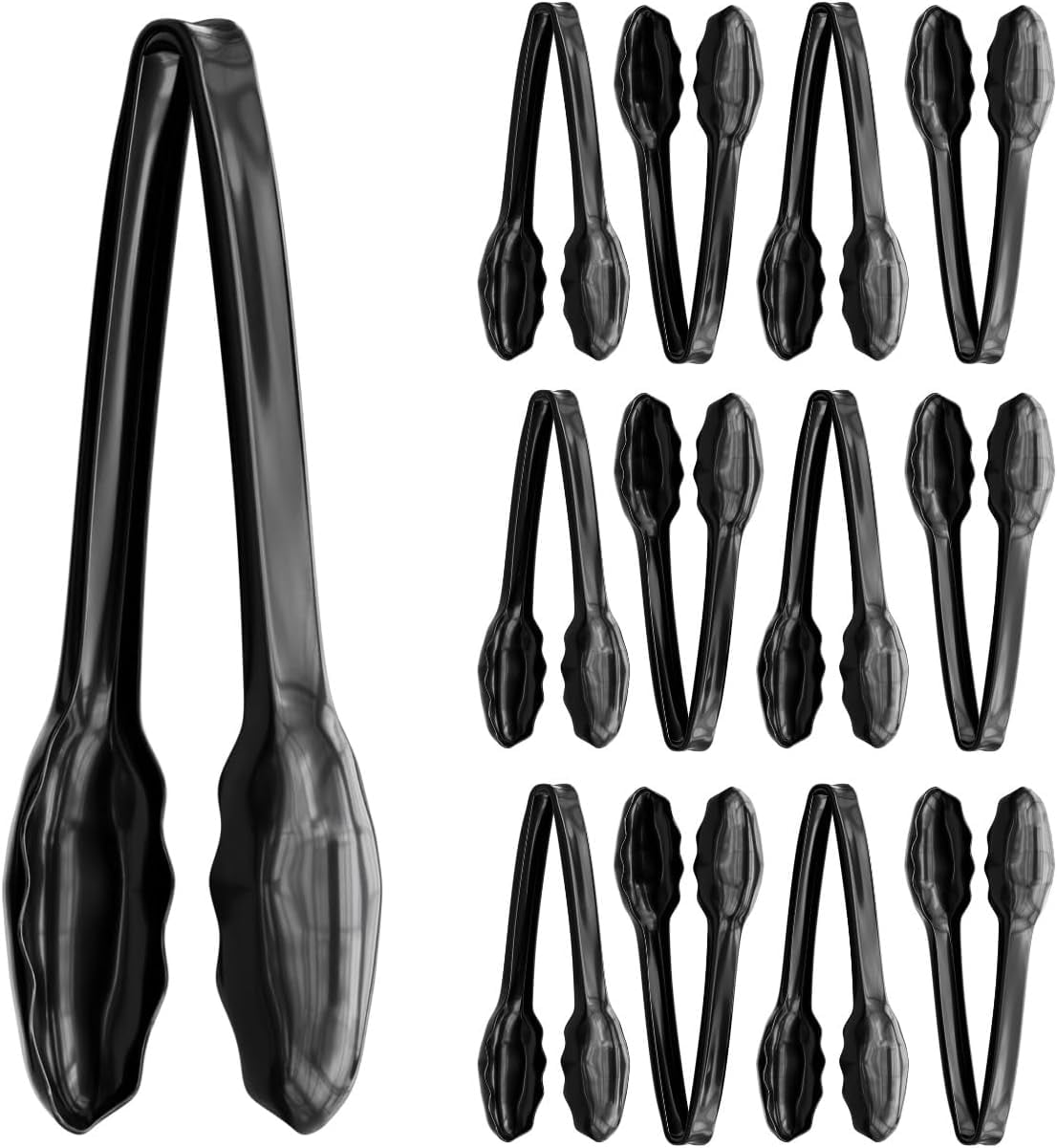 12 Pack Large Plastic Serving Tongs For Buffet - Plastic Serving ...