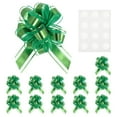 thumbnail image 1 of Uxcell 12 pack Large Bows for Gift Wrapping, Reusable Ribbon Bow Green, 1 of 6