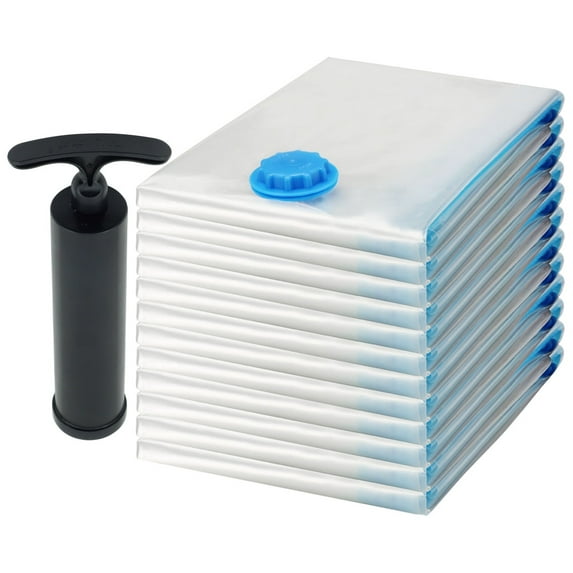 12 Pack Large Space Saver Bags Vacuum Seal Storage Bag Organizer 27x39 inches, 70x100 cm + Free Pump