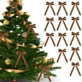 thumbnail image 1 of 12-Pack Large Velvet Christmas Bows 13x26cm Hanging Decorations for Tree Wreath Gift Wrapping Crafts Wedding Party Bows Home Holiday Decor, 1 of 5