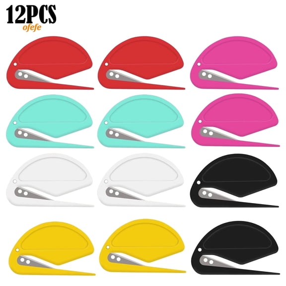 12 Pack Letter Opener Envelope Slitter Envelope Opener for Women Men,Office Worker,Graduate Students,Home,Office,Postal.Mail Opener