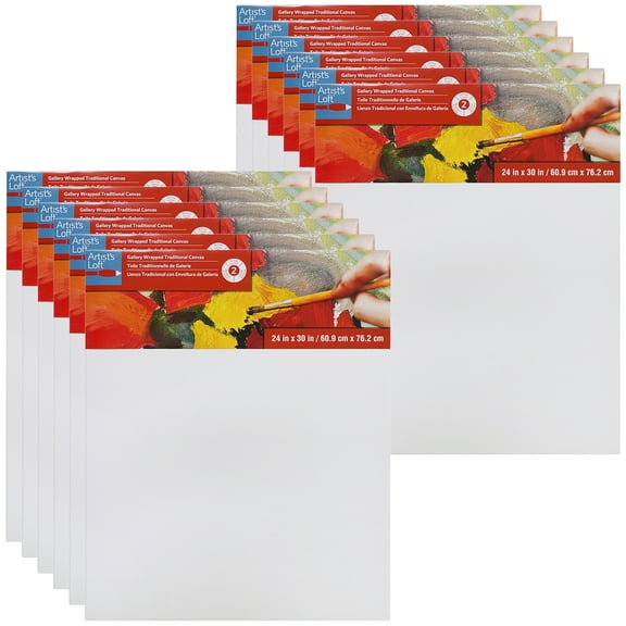 12 Pack: Level 2 Gallery Wrapped Traditional Canvas by Artist's Loft