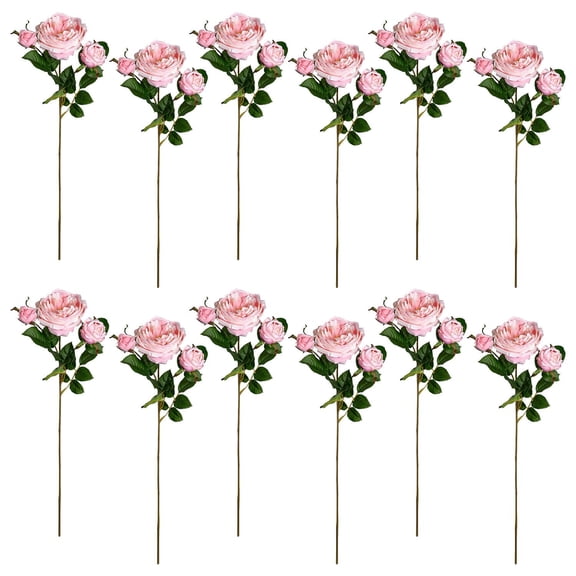 12 Pack: Light Pink English Rose Stem by Ashland