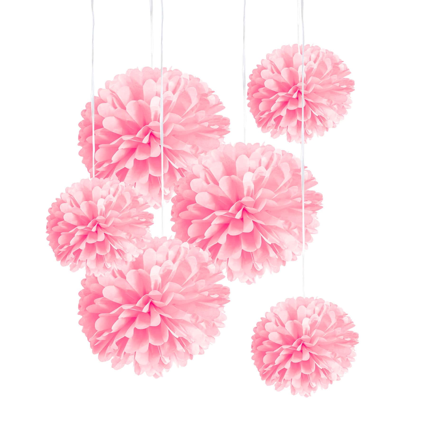 12 Pack: Light Pink Paper Pom Poms by Celebrate It