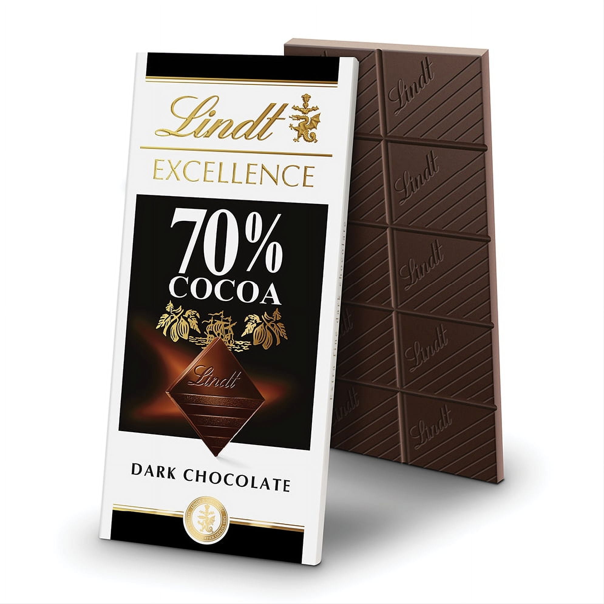 12 Pack Lindt Excellence 70 Cocoa Dark Chocolate Candy Bar 3.5