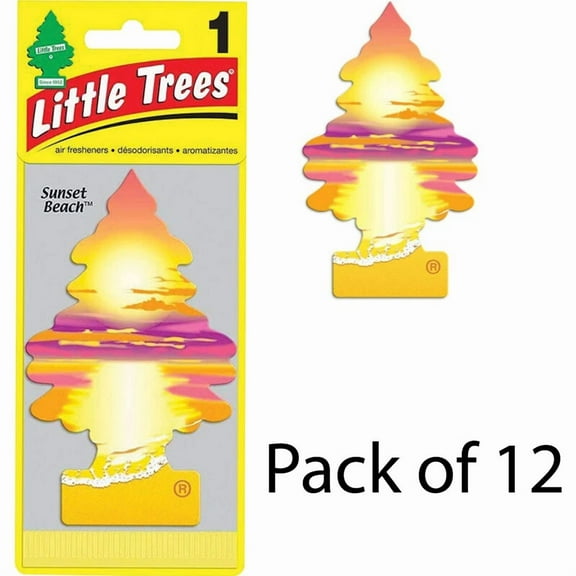 12 Pack Little Trees Sunset Beach Scent Air Fresheners For Car And Home