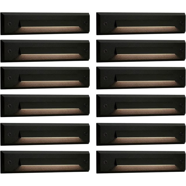 12 Pack Low Voltage 915V AC/DC LED Linear Step Lights, 2W Landscape