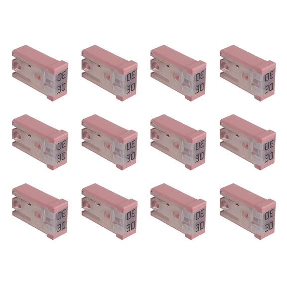 12Pack MCASE Mini Slot Automotive Fuse Kit 30A 32V, for Car Power and Brake Circuit Repair