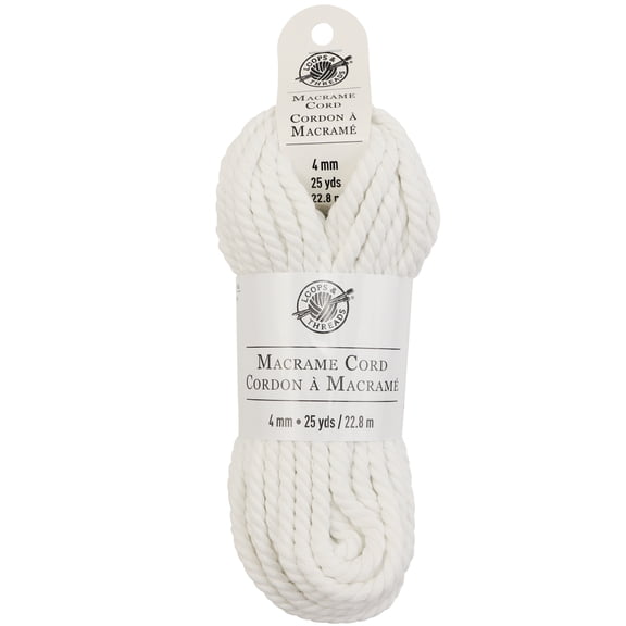 12 Pack: Macrame Cotton Cord by Loops & Threads - 25yd.