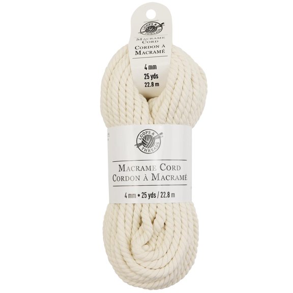 12 Pack: Macrame Cotton Cord by Loops & Threads - 25yd.