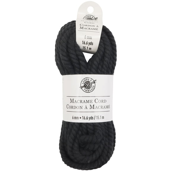 12 Pack: Macrame Cotton Cord by Loops & Threads - 50ft.