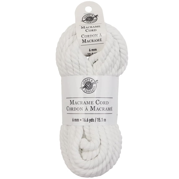 12 Pack: Macrame Cotton Cord by Loops & Threads - 50ft.