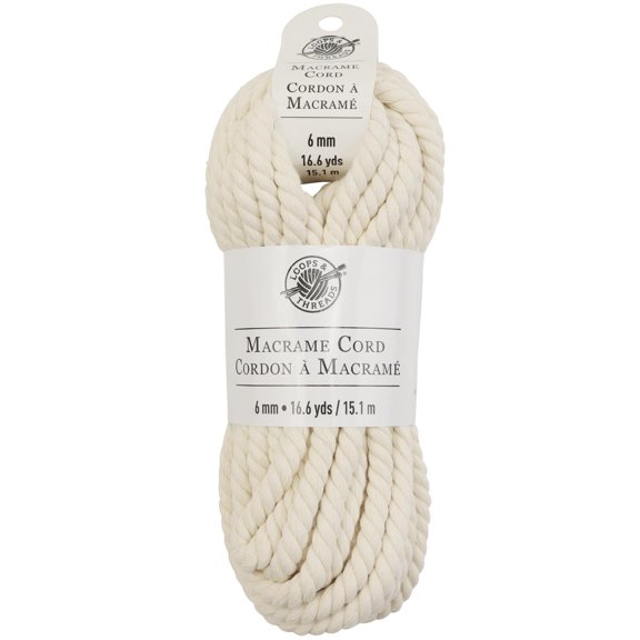 12 Pack: Macrame Cotton Cord by Loops & Threads - 50ft.
