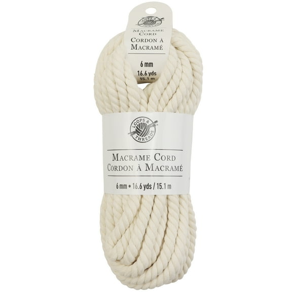 12 Pack: Macrame Cotton Cord by Loops & Threads - 50ft.