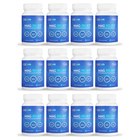 12 Pack Mag Relief, supports muscle function & relaxing-60 Tablets x12