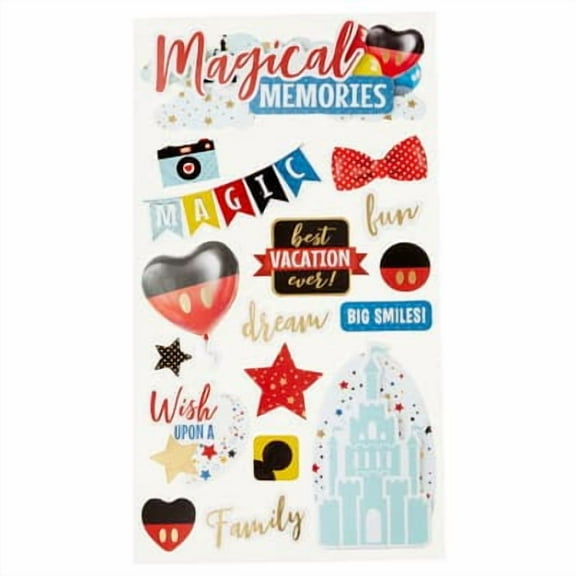 Recollections Magical Memories Stickers, 12 Pack