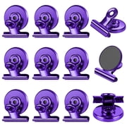 12 Pack Magnet Clips Fridge Magnets Strong Magnetic Clips Heavy Duty, Scratch Free Refrigerator Magnets Clips for Whiteboard, Kitchen, Office, School, Classroom 30mm Wide