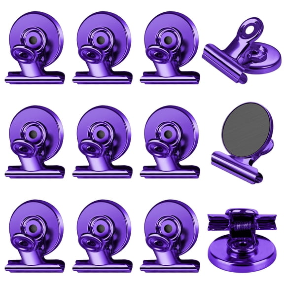 12 Pack Magnet Clips Fridge Magnets Strong Magnetic Clips Heavy Duty, Scratch Free Refrigerator Magnets Clips for Whiteboard, Kitchen, Office, School, Classroom (30mm Wide)