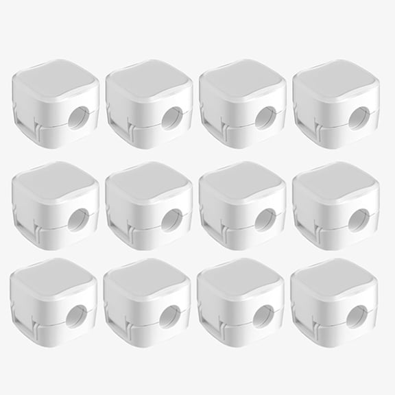 12 Pack Magnetic Cable Clips Cord Organizer Black Self Adhesive Cord Holder Under Desk Cable Management for Home,Office,Car,Desk,Nightstand