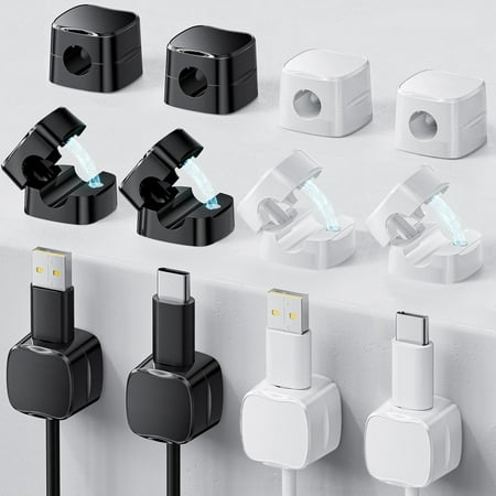 12 Pack Magnetic Cable Clips, Cord Organizer for Cable Management, Wire Holder Knox Home & Health