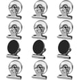 thumbnail image 1 of 12 Pack Magnetic Clips, Strong Fridge Magnet Clips with Anti-Scratch Sticky Pads, Clips Magnets for Fridge, Whiteboard Magnets Clips, Clips with Magnets for Whiteboard,Classroom,Office - Silver, 1 of 5