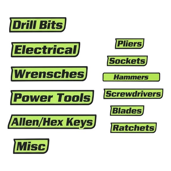 12 Pack of Magnetic Tool Box Labels, 2026 New Upgrade Magnetic Toolbox Drawer Labels, Custom Premium Magnetics Toolbox Label Accessories for Tool Organization, for Mechanic, Hobbyist, DIY Enthusiast