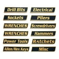 thumbnail image 1 of 12 Pack of Magnetic Toolbox Labels, 3D-Printed Tool Box Labels, General Tool Box Organize Accessories, Easy to Read Printing, Quick Identifying Tool Box Drawers (Yellow), 1 of 5