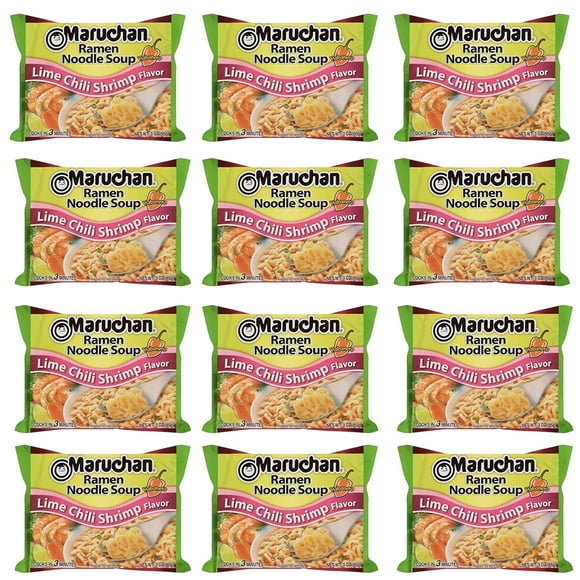 ( 12 Pack ) Maruchan Ramen Noodle Soup Lime Chili Shrimp (3 oz)