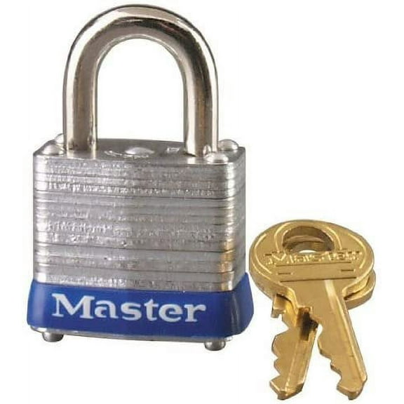 Master Lock Laminated Padlock 7D - Hardened Steel, Key Lock - 12 Pack, 1-1/8 In.