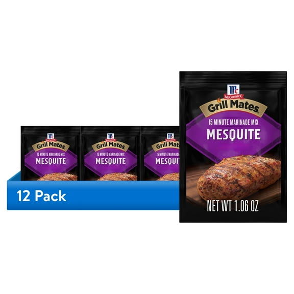 (12 pack) McCormick GRILL MATES Mesquite Marinade, 1.06 oz Packet