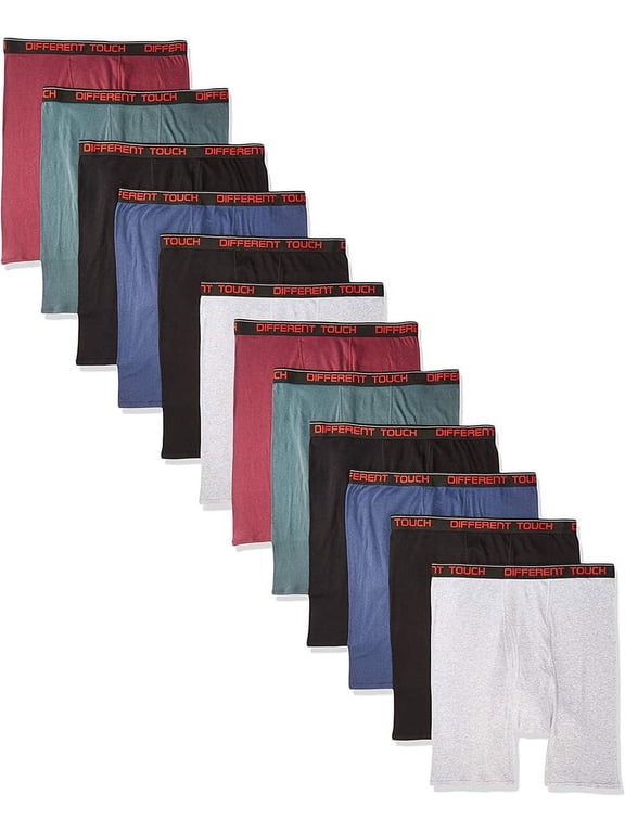 12 Pack Men's Big & Tall Assorted color Log Leg Boxer Briefs Underwear