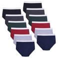 thumbnail image 1 of 12 Pack Men's Briefs 100% Cotton Tag-Free Classics Elastic Waist Moisture Wicking Tagless Underwear S-XL Regular Big & Tall&nbsp; Soft Breathable Menswear, 1 of 4