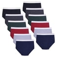 thumbnail image 1 of 12 Pack Men's Briefs 100% Cotton Tag-Free Classics Elastic Waist Moisture Wicking Tagless Underwear S-XL Regular Big & Tall&nbsp; Soft Breathable Menswear, 1 of 4