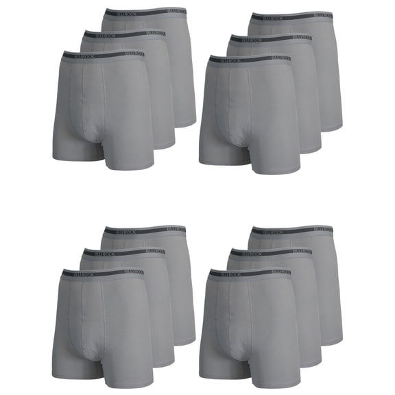 12-Pack Men's Stretch Cotton Boxer Briefs (Sizes, S-2XL)
