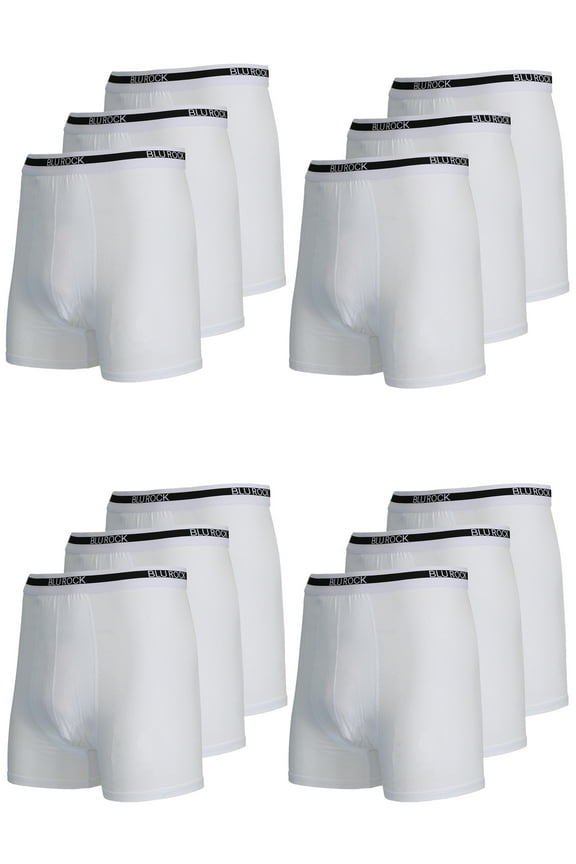 12-Pack Men's Stretch Cotton Boxer Briefs (Sizes, S-2XL)