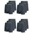 thumbnail image 1 of 12-Pack Men's Stretch Cotton Boxer Briefs (Sizes, S-2XL), 1 of 2