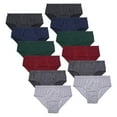 thumbnail image 1 of 12 Pack Men's Triangle Briefs 100% Cotton Tag-Free Low Rise Elastic Waist Moisture Wicking Tagless Woven Underwear S-XL Soft Breathable Menswear, 1 of 5