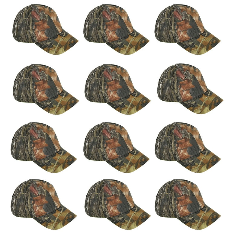 12 Pack Men's Trout Ventilate Mesh Fish Embroidery Cap Fishing Hat, One  Size, Break up