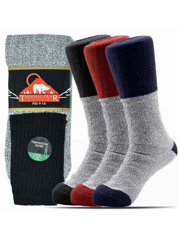 12-Pack Men's Winter Thermal Heated Thick Heavy Duty Warm Boots Outdoor Socks Size 10-15