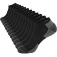 thumbnail image 1 of 12 Pack Mens Cushioned Ankle Socks, Low Cut Breathable Casual Socks (Shoe Size 6-11), 1 of 3