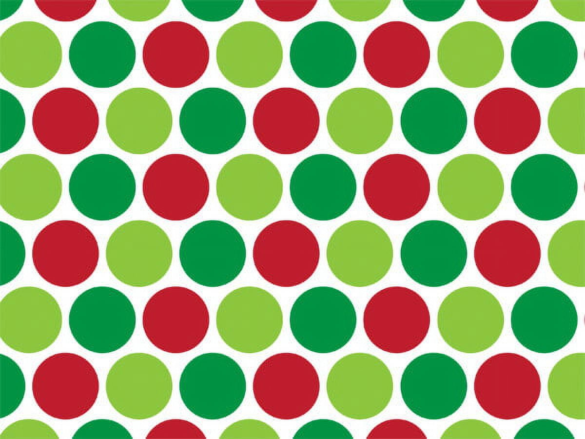 12 Pack, Merry Dots Tissue Paper 20 x 30", Soft Fold Sheets for Holiday Gift Wrapping, Made In USA
