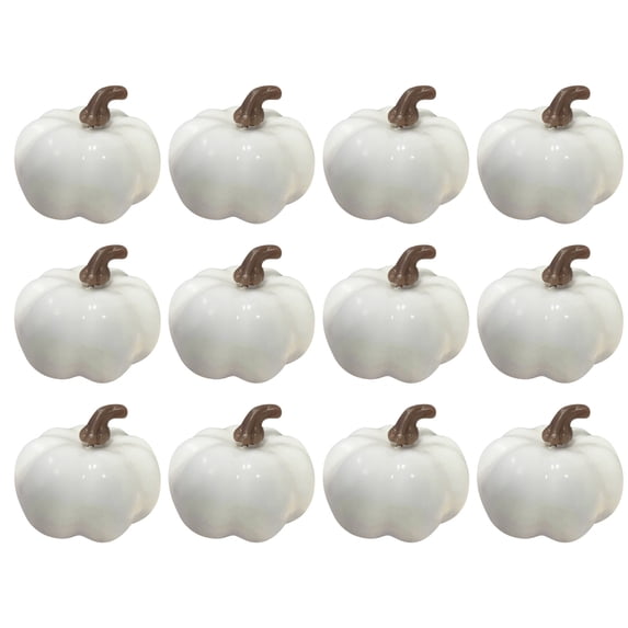 12 Pack Mini Artificial Foam Pumpkins 5.4cm Small Fake Fall Pumpkins for Thanksgiving Halloween Table Decor DIY Craft Photo Props
