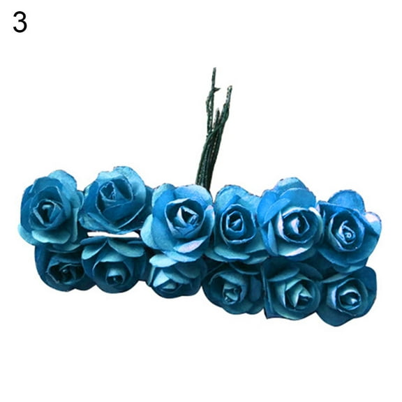 12 Pack Mini Artificial Roses for DIY Crafts - Perfect for Wedding, Birthday, and Festive Home Decorations