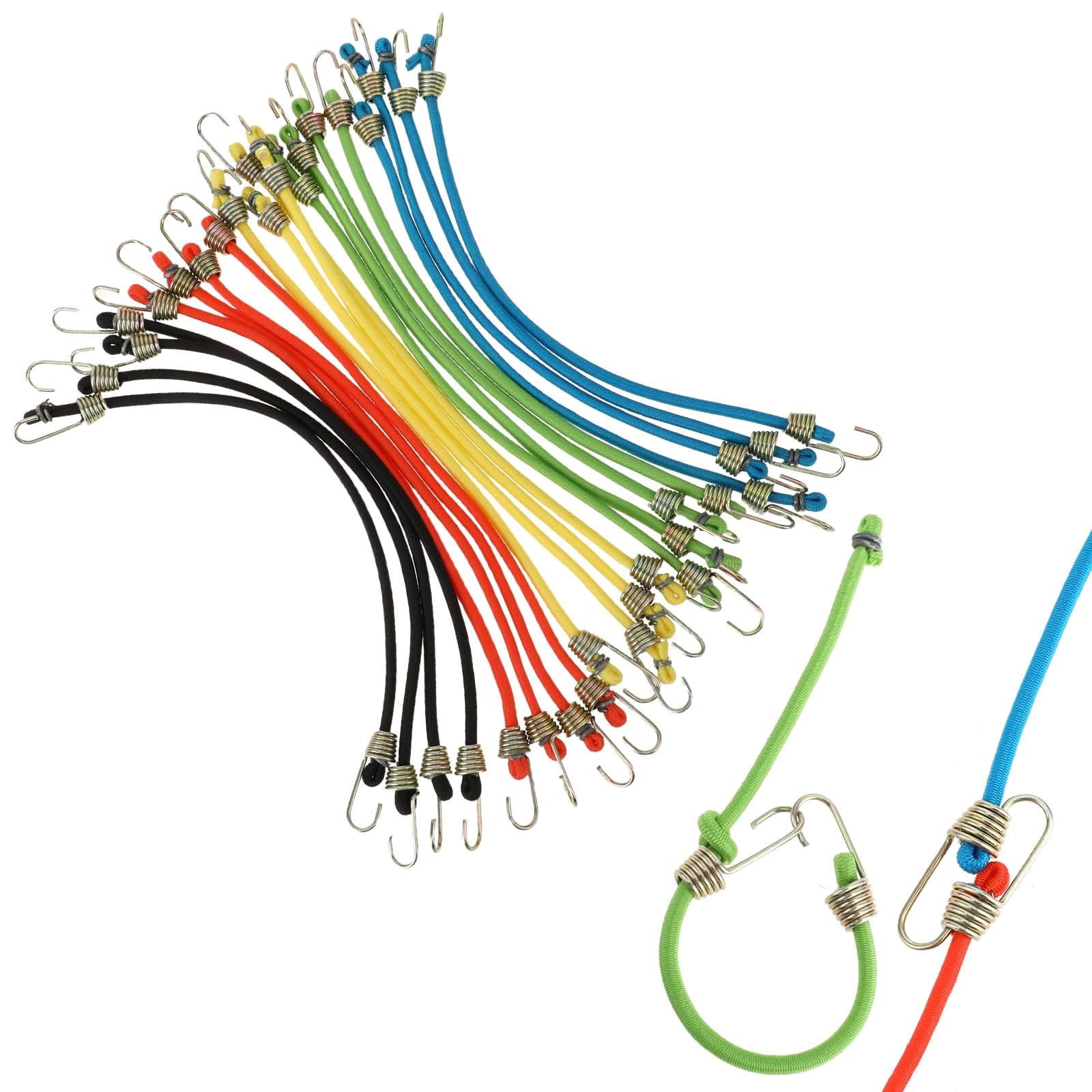 Hippo Outdoor 10-Pack Bungee Cords With Toggle Ties – 12-Inch, 5mm Diameter, UV-Protected, For Tarps, Scaffolding, And RV Covers