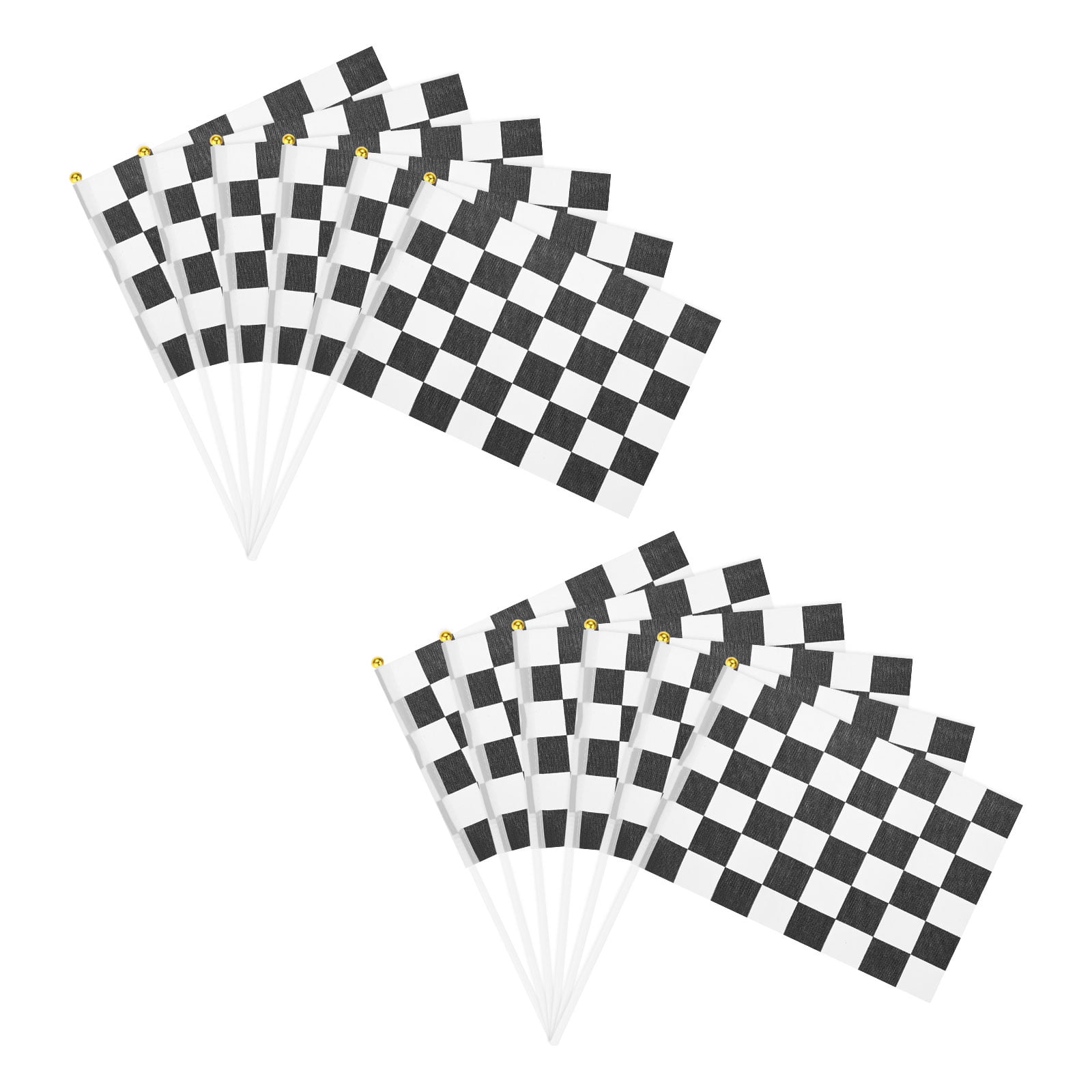12-Pack Mini Checkered Flag, 8.5