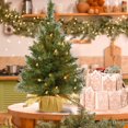 thumbnail image 1 of Mini LED Christmas Tree Decorations Battery Operated Small Artificial Holiday Ornaments for Tabletop Mantel Centerpiece Home Decor Gift Set, 1 of 5